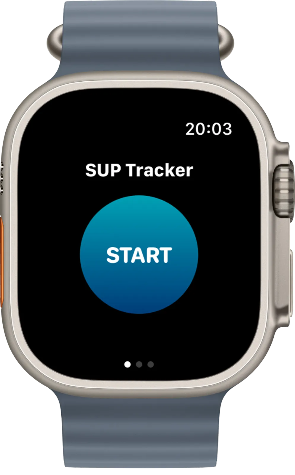 SUP Tracker Apple Watch start screen